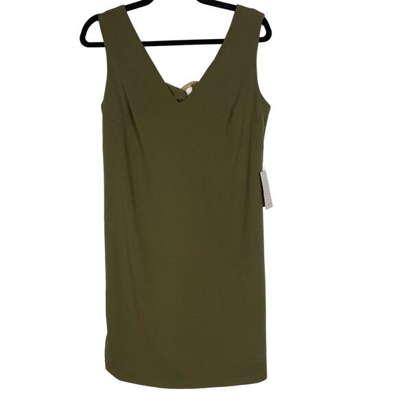 New The Vanity Room XSmall XS Olive Green Sleeveless Soft Dress Buckle Sheath - Picture 1 of 12